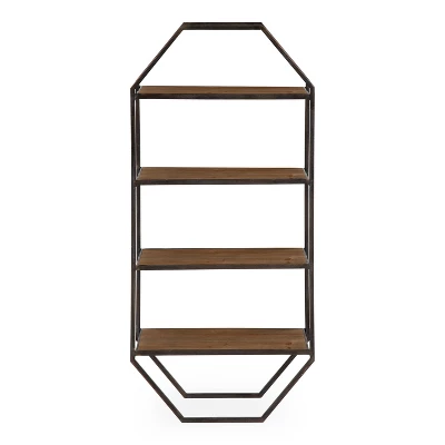 Adela Wood/Metal Decorative Wall Shelf - Kate & Laurel All Things Decor 3 Adela Wood/Metal Decorative Wall Shelf - Kate & Laurel All Things Decor