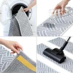 SussexHome Flower Design Cotton Anti-Slip Stair Treads, 9” X 28“ -Home Decor Store GUEST eed3730e a6d1 4597 a6e7 4c691e6bbfdd 2