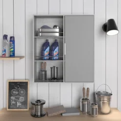 Kamas Mounted Cabinet Gray - RST Brands