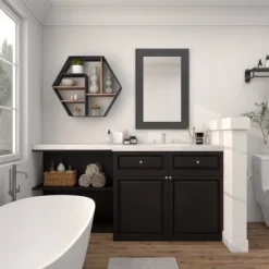 Industrial Wood Wall Shelf Black - Olivia & May -Home Decor Store GUEST f178abfd 7103 4a2e 8264 b1a05a5ea1ad