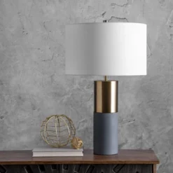 NuLOOM Wilmot 24" Iron Table Lamp Lighting - Brass 24" H X 15.5" W X 15.5" D -Home Decor Store GUEST f17c0136 b820 4b7e aa53 dc586050054e