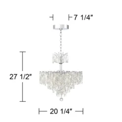 Vienna Full Spectrum Villette Chrome Chandelier 27 1/2" Wide Modern Cascade Crystal 6-Light LED Fixture For Dining Room Foyer Kitchen Island Entryway 17 Vienna Full Spectrum Villette Chrome Chandelier 27 1/2" Wide Modern Cascade Crystal 6-Light LED Fixture For Dining Room Foyer Kitchen Island Entryway -Home Decor Store GUEST f234766a be92 4b96 ae8a 902bc3d4b6e5
