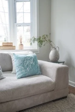 Marbled Linen Down Alternative 20x20 Pillow - Anaya