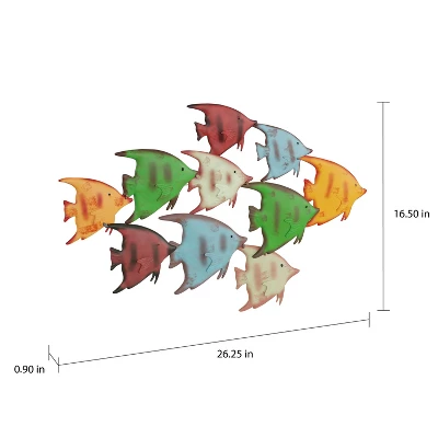 Hastings Home School Of Fish 3D Metal Hanging Wall Art 4 Hastings Home School Of Fish 3D Metal Hanging Wall Art - Image 2