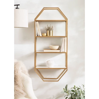 Adela Wood/Metal Decorative Wall Shelf - Kate & Laurel All Things Decor 9 Adela Wood/Metal Decorative Wall Shelf - Kate & Laurel All Things Decor - Image 7