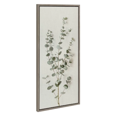 18" X 40" Sylvie Eucalyptus Botanical I By The Creative Bunch Studio Framed Wall Canvas Gray - Kate & Laurel All Things Decor 3 18" X 40" Sylvie Eucalyptus Botanical I By The Creative Bunch Studio Framed Wall Canvas Gray - Kate & Laurel All Things Decor