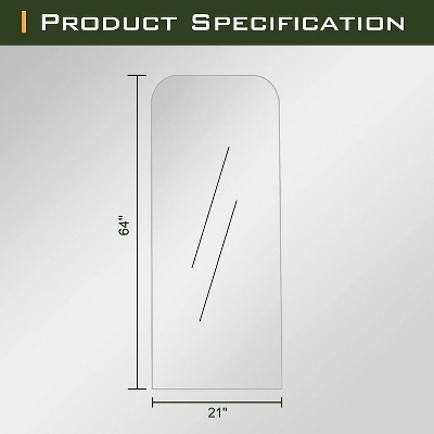 Krissy 64"×21" Designer Style Arch Wall Mirror- Aluminum Frame For Living Room, Bedroom, And Bathroom Décor-The Pop Home 5 Krissy 64"×21" Designer Style Arch Wall Mirror- Aluminum Frame For Living Room, Bedroom, And Bathroom Décor-The Pop Home - Image 3