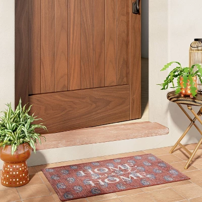 1'8"x2'10" Washable 'Home Sweet Home' Paisley Accent Rug Red - Threshold™ 3 1'8"x2'10" Washable 'Home Sweet Home' Paisley Accent Rug Red - Threshold™