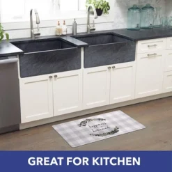 J&V TEXTILES Anti Fatigue Kitchen Mat Cushioned Anti Fatigue, Non Slip Waterproof Mat Standing Desk, 20x36x1/2 Inches (Happy Is Homemade) -Home Decor Store GUEST f8f410ee c87b 4608 9d13 26eafe38ad85