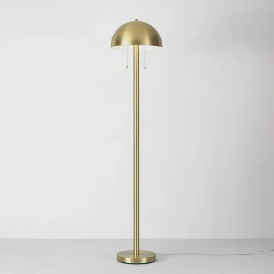 60" Novogratz X Globe Haydel 2-Light Matte Brass Floor Lamp - Globe Electric 9 60" Novogratz X Globe Haydel 2-Light Matte Brass Floor Lamp - Globe Electric - Image 7