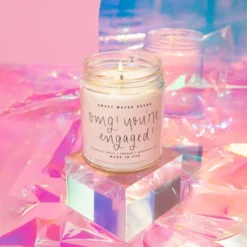 Sweet Water Decor Omg! You're Engaged 9oz Clear Jar Soy Candle