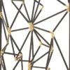 Metal Geometric Wall Decor With Black Frame And Gold Points Black - CosmoLiving By Cosmopolitan