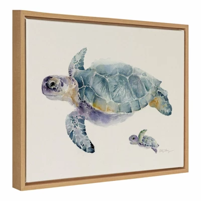 18" X 24" Sylvie Swim Along With Me Framed Canvas Wall Art By Cathy Zhang Natural - Kate And Laurel 3 18" X 24" Sylvie Swim Along With Me Framed Canvas Wall Art By Cathy Zhang Natural - Kate And Laurel