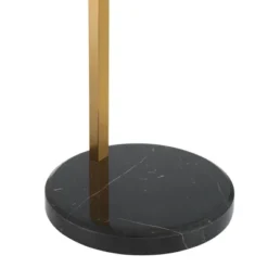 Possini Euro Design Modern Art Deco Arc Floor Lamp 64 1/2" Tall Warm Gold Metal Pleated Fabric Cone Shade For Living Room Reading Family Bedroom House -Home Decor Store GUEST fc804723 94cf 4c80 8fdf a2aa1e7ef5e3