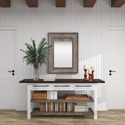 Set Of 3 Rustic Pillar Candle Holder - Olivia & May 18 Set Of 3 Rustic Pillar Candle Holder - Olivia & May - Image 16