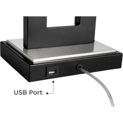 360 Lighting Neil Modern Rustic Table Lamp 26" High Black Metal With USB Charging Port White Rectangular Shade For Bedroom Living Room Bedside Desk 13 360 Lighting Neil Modern Rustic Table Lamp 26" High Black Metal With USB Charging Port White Rectangular Shade For Bedroom Living Room Bedside Desk -Home Decor Store GUEST fd068bc9 d5b6 48da 8e9c 96a4e51d511f