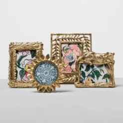 4" X 4" Cast Sunburst Frame Gold - Opalhouse™ -Home Decor Store GUEST fd37b239 5c24 4dd7 9ffd e03c865a7260