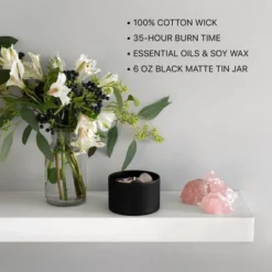 Craft & Kin Aromatherapy Crystal Scented Candles - 6 Oz -Home Decor Store GUEST fdbed1b4 2f16 4c96 9cd1 cfb8fd7c4611