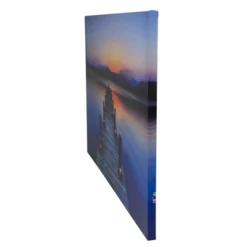 Northlight 23.75" LED Lighted Sunset Pier Scene Canvas Wall Art
