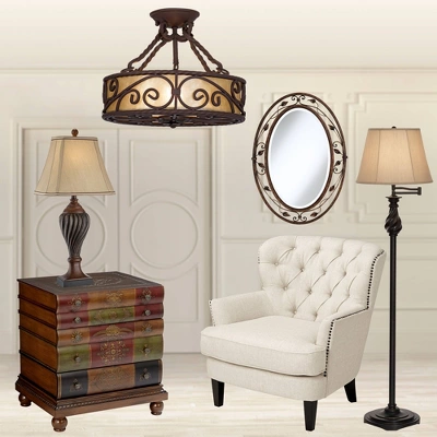 Regency Hill Traditional Table Lamp 28.5" Tall Carved Two Tone Brown Urn Shaped Beige Fabric Shade For Living Room Family Bedroom Bedside 10 Regency Hill Traditional Table Lamp 28.5" Tall Carved Two Tone Brown Urn Shaped Beige Fabric Shade For Living Room Family Bedroom Bedside - Image 8